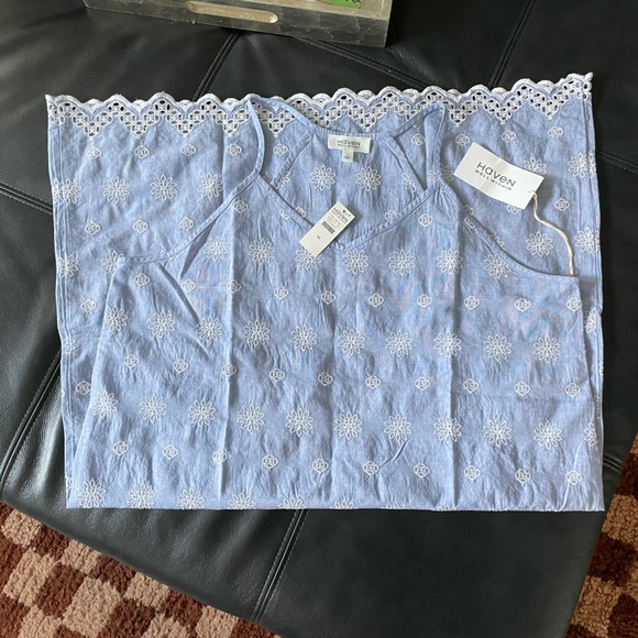 NWT Haven Well Within by Talbots || blue eyelet shift dress - Picture 4 of 4